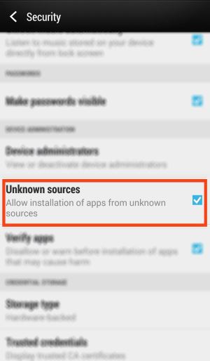 Allow Installation Of Apps From Unknown Sources